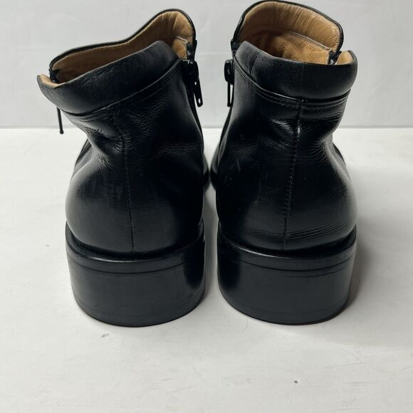 PabDer Black Calf Leather Made in ITALY Handmade Zipper Boots Mens Size 6.5 - Picture 8 of 14